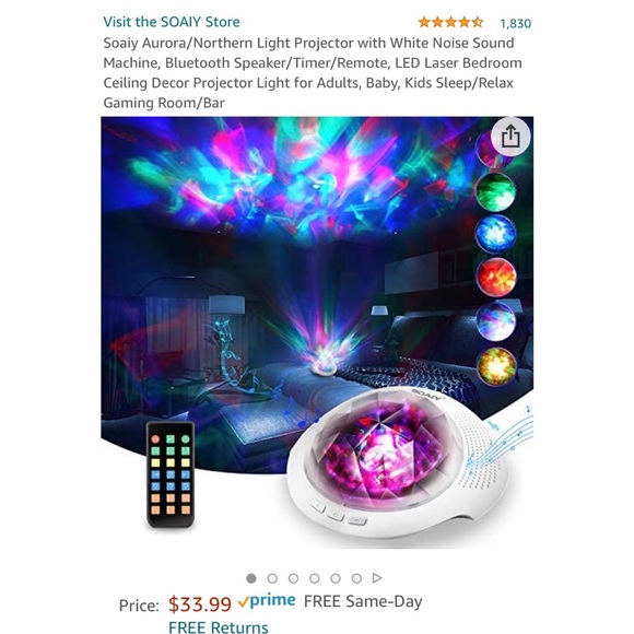 LED Light Projector & Speaker - Picture 1 of 7